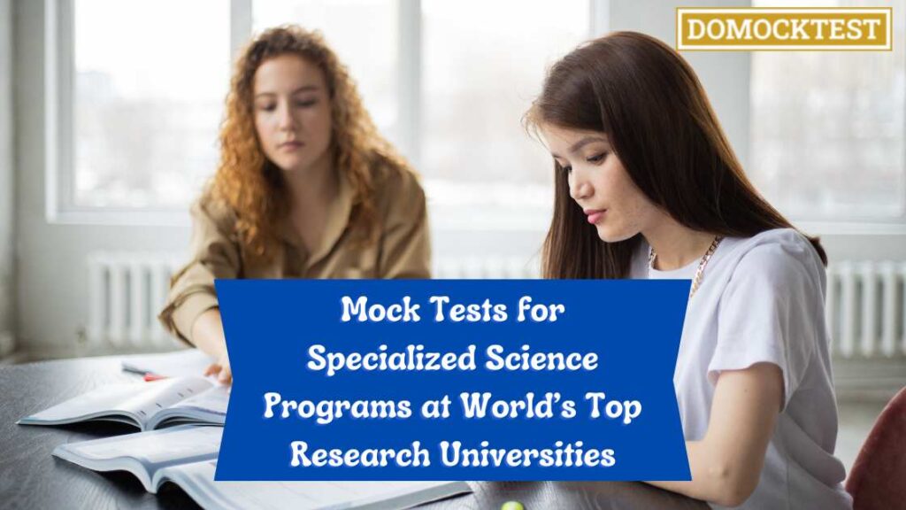 Mock Tests for Specialized Science Programs